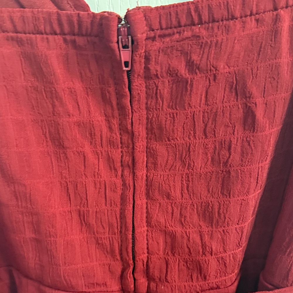 Trixxi Burgundy Ruffle Wrap Mini Dress - Picture 5 of 10